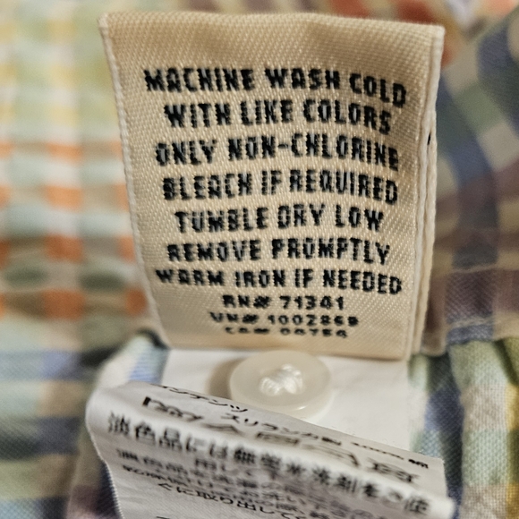 LL Bean Pastel Textured Button-Up Cotton Festive Top XL - Picture 6 of 14